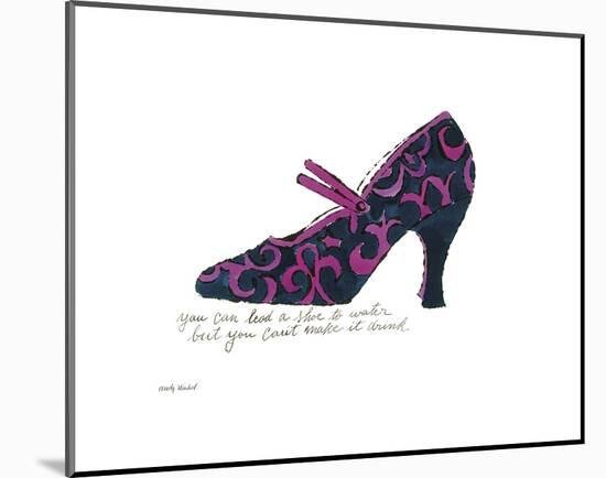 A La Recherche du Shoe Perdu, 1955 (Blue & Pink Shoe)-Andy Warhol-Mounted Art Print