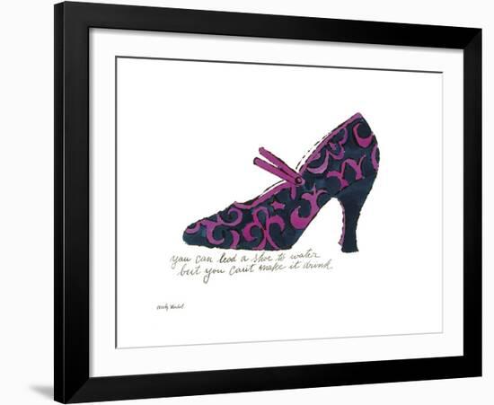 A la Recherche du Shoe Perdu, 1955 (blue & pink shoe)-Andy Warhol-Framed Art Print