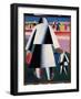 A La Recolte (Martha Et Vanka) (To the Harvest. Martha and Vanka). Une Mere Et Sa Fille, Represente-Kazimir Severinovich Malevich-Framed Giclee Print