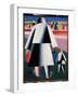 A La Recolte (Martha Et Vanka) (To the Harvest. Martha and Vanka). Une Mere Et Sa Fille, Represente-Kazimir Severinovich Malevich-Framed Giclee Print