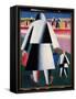 A La Recolte (Martha Et Vanka) (To the Harvest. Martha and Vanka). Une Mere Et Sa Fille, Represente-Kazimir Severinovich Malevich-Framed Stretched Canvas