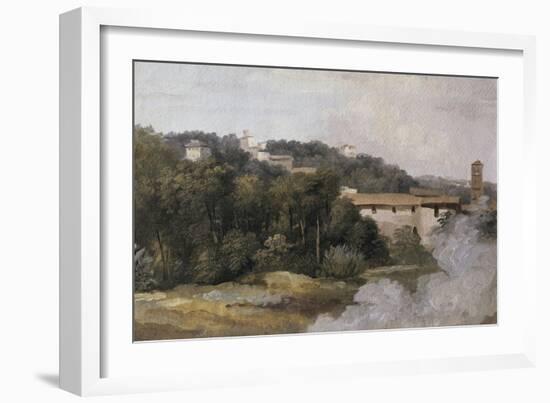 A la villa Farnèse : les maisons sur la colline-Pierre Henri de Valenciennes-Framed Giclee Print