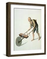 A Labourer Plate 27 from "The Costume of China"-Major George Henry Mason-Framed Giclee Print