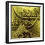 A Lacquered Panel Depicting Fishermen Drawing their Nets-Jean Dunand-Framed Giclee Print