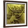 A Lacquered Panel Depicting Fishermen Drawing their Nets-Jean Dunand-Framed Giclee Print