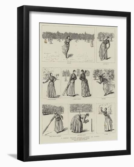 A Ladies' Cricket Match, Harrow Versus Pinner-George Du Maurier-Framed Giclee Print