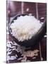 A Ladle of Uncooked Long Grain White Rice-null-Mounted Photographic Print