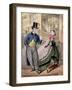 A Lady and a Gentleman by the Entrance to the Oxford Music Hall, Oxford St, Westminster, C1860-Concanen & Lee-Framed Giclee Print