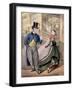 A Lady and a Gentleman by the Entrance to the Oxford Music Hall, Oxford St, Westminster, C1860-Concanen & Lee-Framed Giclee Print