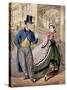 A Lady and a Gentleman by the Entrance to the Oxford Music Hall, Oxford St, Westminster, C1860-Concanen & Lee-Stretched Canvas