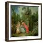 A Lady and a Gentleman in the Garden with Two Children c. 1742-Nicolas Lancret-Framed Giclee Print