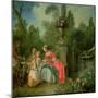 A Lady and a Gentleman in the Garden with Two Children c. 1742-Nicolas Lancret-Mounted Giclee Print