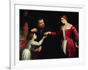 A Lady and Gentleman with their Daughter-Paris Bordone-Framed Giclee Print