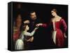 A Lady and Gentleman with their Daughter-Paris Bordone-Framed Stretched Canvas