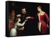 A Lady and Gentleman with their Daughter-Paris Bordone-Framed Stretched Canvas
