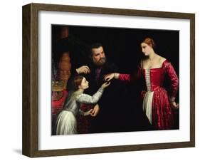 A Lady and Gentleman with their Daughter-Paris Bordone-Framed Giclee Print