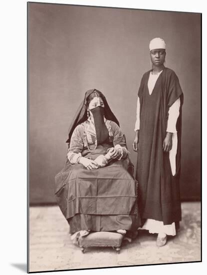 A Lady and Her Servant-null-Mounted Photographic Print