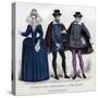 A Lady and Two Gentlemen in French Dress of 1605 (1882-188)-null-Stretched Canvas