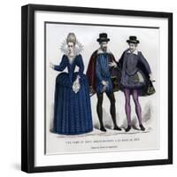 A Lady and Two Gentlemen in French Dress of 1605 (1882-188)-null-Framed Giclee Print