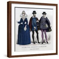 A Lady and Two Gentlemen in French Dress of 1605 (1882-188)-null-Framed Giclee Print