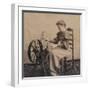 A Lady at a Spinning Wheel C1900-null-Framed Photographic Print