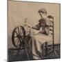 A Lady at a Spinning Wheel C1900-null-Mounted Photographic Print