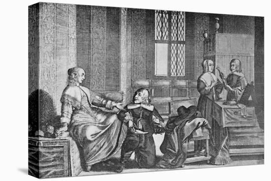 'A Lady Buying Shoes', c1650, (1903)-Wenceslaus Hollar-Stretched Canvas