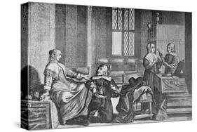 'A Lady Buying Shoes', c1650, (1903)-Wenceslaus Hollar-Stretched Canvas