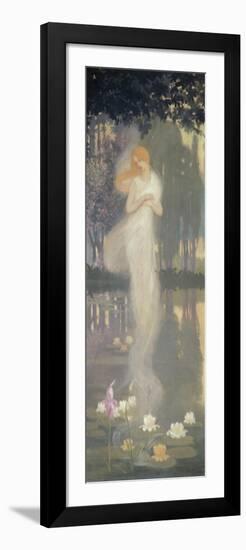 A Lady by a Pond-Albert Braut-Framed Giclee Print