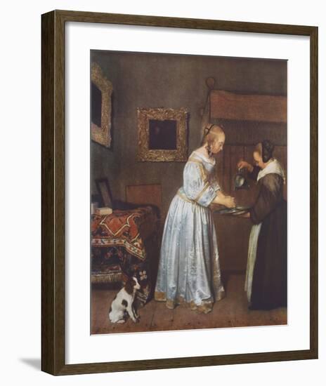 A Lady, Cleaning her Hands-Gerard Terborch-Framed Collectable Print