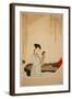 A Lady Gazing in the Mirror-Wu Changshuo-Framed Giclee Print