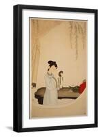 A Lady Gazing in the Mirror-Wu Changshuo-Framed Giclee Print