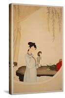 A Lady Gazing in the Mirror-Wu Changshuo-Stretched Canvas