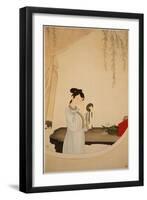 A Lady Gazing in the Mirror-Wu Changshuo-Framed Giclee Print