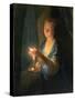 A Lady Holding a Candle-Godfried Schalken Or Schalcken-Stretched Canvas