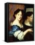 A Lady Holding a Mirror, circa 1660-Nicolas Mignard-Framed Stretched Canvas