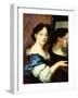 A Lady Holding a Mirror, circa 1660-Nicolas Mignard-Framed Giclee Print