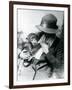 A Lady Holds a Young Chimpanzee at London Zoo, June 1922-Frederick William Bond-Framed Photographic Print