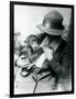 A Lady Holds a Young Chimpanzee at London Zoo, June 1922-Frederick William Bond-Framed Photographic Print