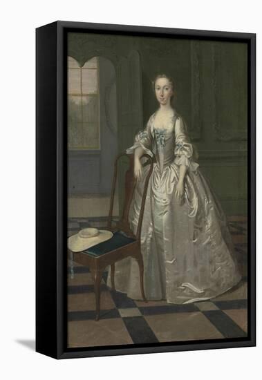 A Lady in a Drawing Room, C.1740-41-Arthur Devis-Framed Stretched Canvas