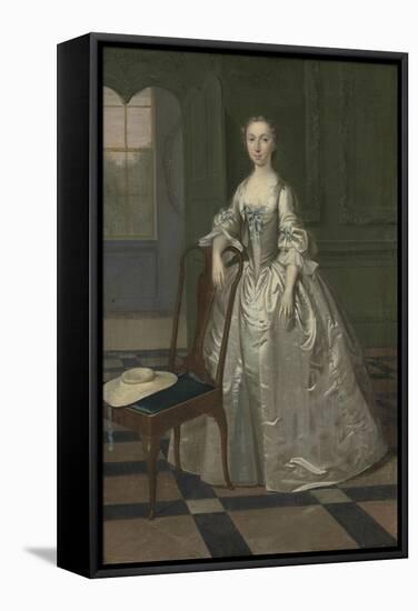 A Lady in a Drawing Room, C.1740-41-Arthur Devis-Framed Stretched Canvas