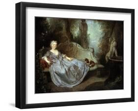 A Lady in a Garden, 18th Century-Nicolas Lancret-Framed Giclee Print