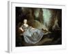 A Lady in a Garden, 18th Century-Nicolas Lancret-Framed Giclee Print