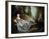 A Lady in a Garden, 18th Century-Nicolas Lancret-Framed Giclee Print