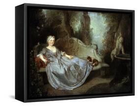 A Lady in a Garden, 18th Century-Nicolas Lancret-Framed Stretched Canvas