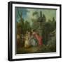 A Lady in a Garden Taking Coffee with Some Children, Ca 1742-Nicolas Lancret-Framed Giclee Print