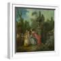 A Lady in a Garden Taking Coffee with Some Children, Ca 1742-Nicolas Lancret-Framed Giclee Print