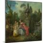 A Lady in a Garden Taking Coffee with Some Children, Ca 1742-Nicolas Lancret-Mounted Giclee Print