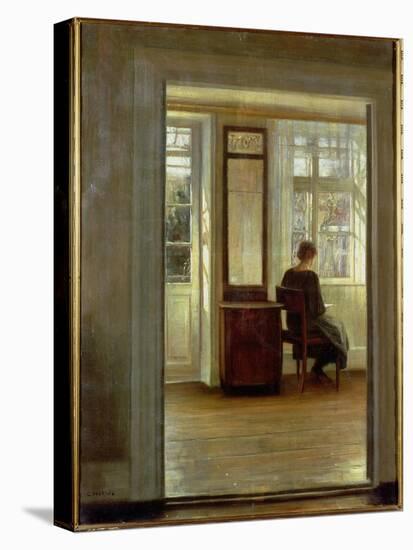 A Lady in an Interior-Carl Holsoe-Stretched Canvas