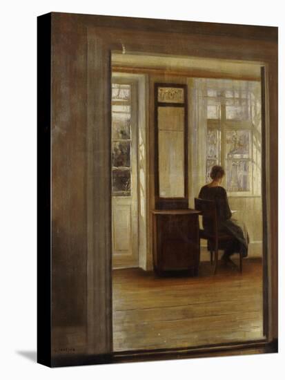 A Lady in an Interior-Carl Holsoe-Stretched Canvas